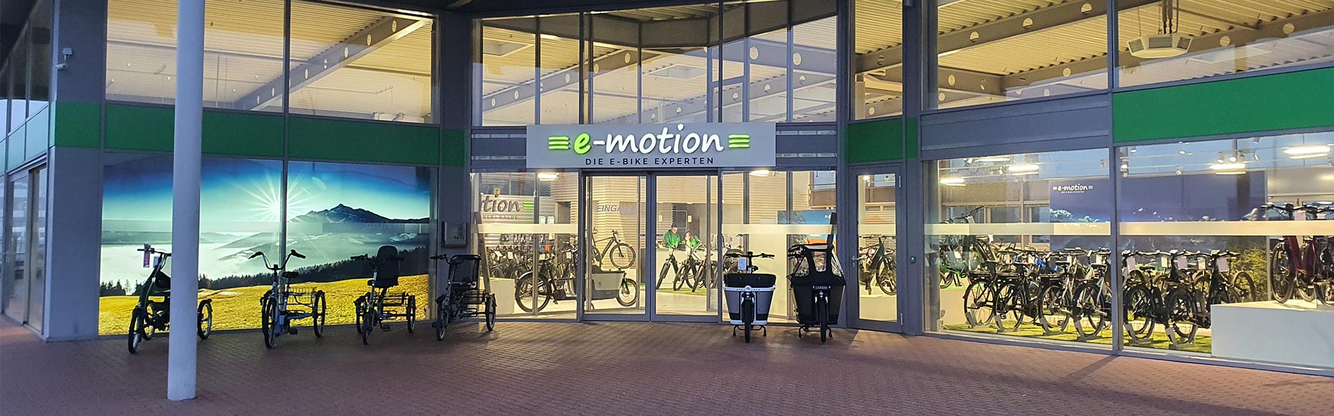 e-motion e-Bike Welt von außen